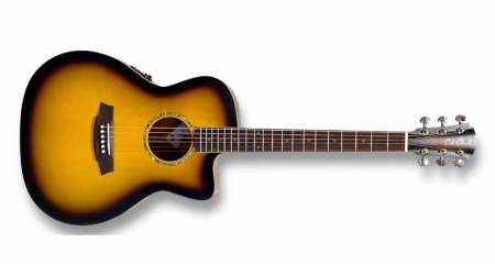 Cole Clark Studio AN1EC Spruce Mahogany Acoustic Electric Guitar, Sunburst