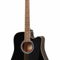 Redding RED50CE Dreadnought Electric/Acoustic Guitar, Venetian Cutaway, Black Finish
