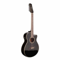 ASHTON SL29/12CEQ TSB 12 String Aoustic Electric Guitar, Black Finish