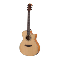 BROMO BAA2CE Grand Auditorium Cutaway Acoustic Electric Guitar with Preamp, angle view
