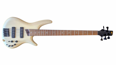 Ibanez SR1105B Premium Pearl White Matte pre-loved electric bass guitar