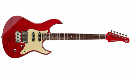 Yamaha PAC612VIIFMXFRD Pacifica Electric Guitar in Fired Red, flamed maple veneer finish