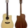 Cole Clark SFL1EC-SMAH Studio Series Fat Lady Dreadnought cutaway with pickup. Spruce/Mahogany