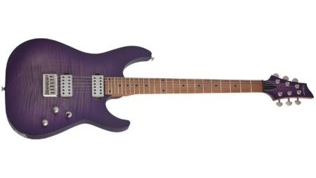 Schecter C-1 Standard Plus Transparent Purple Burst, Electric Guitar