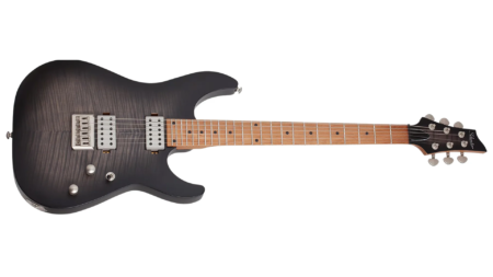 Schecter C-1 Standard Plus Transparent Black Burst, Electric Guitar