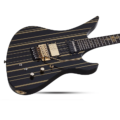 Schecter Synyster Gates Custom-S Electric Guitar, Gloss Black with Gold Pinstripes