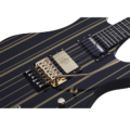 Schecter Synyster Gates Custom-S Electric Guitar, Gloss Black with Gold Pinstripes