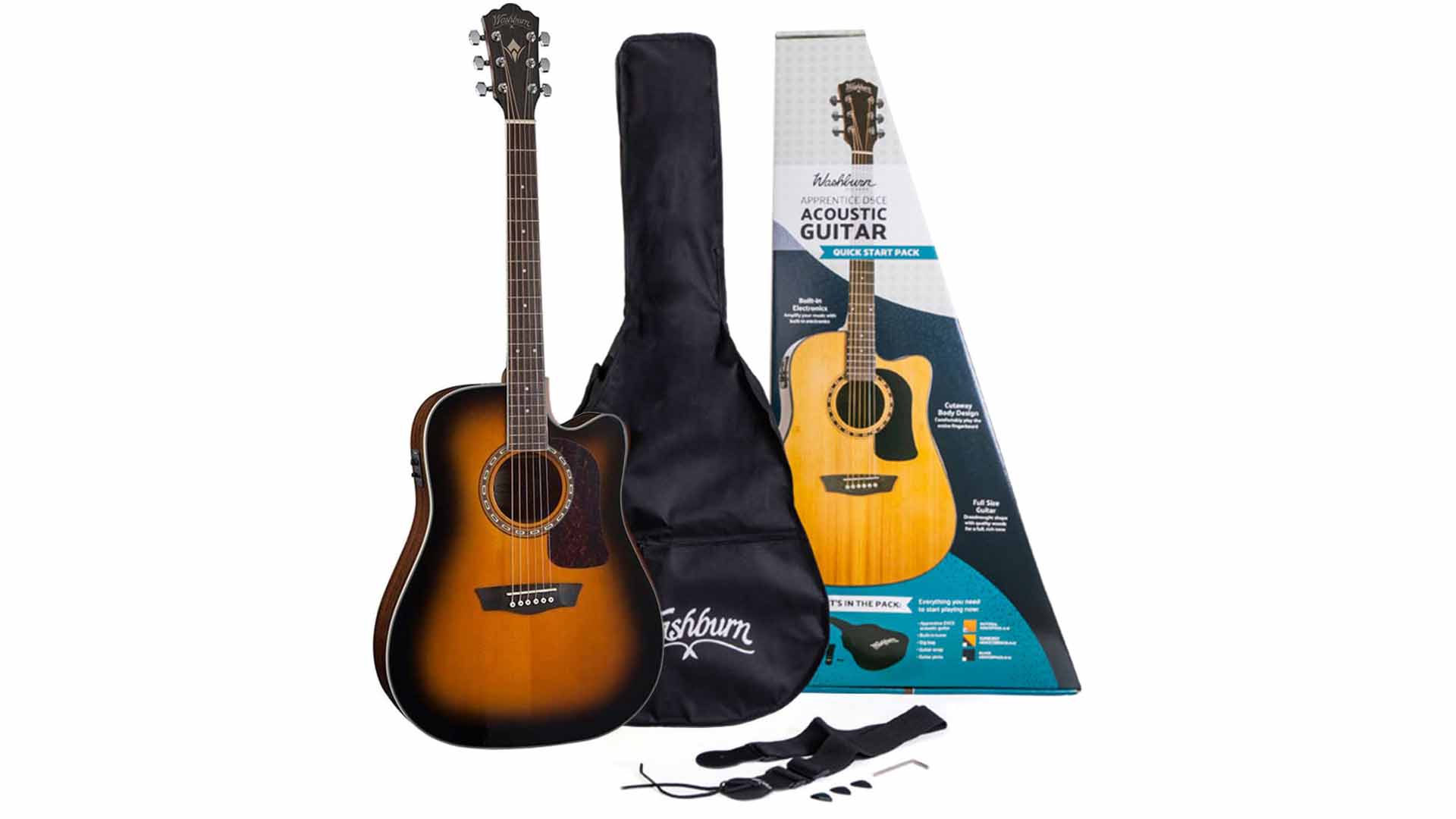 Washburn Apprentice D5CE Guitar Pack Natural Guitar World Online